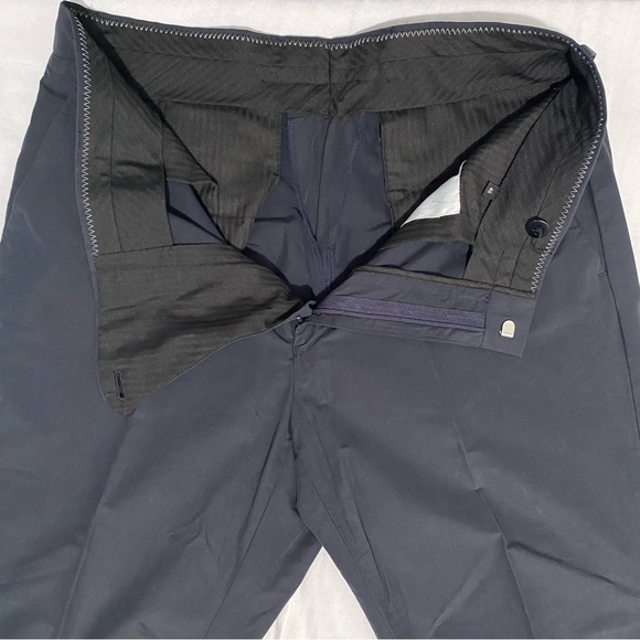 UNITED ARROWS men’s nylon/cotton grayish navy double breasted suit, JP 46 (~36S) - Picture 7 of 16